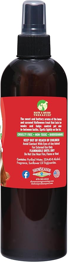 Bath & Brush Therapies® Candy Corn Dog Cologne 12.5 oz | Dog Perfume Long Lasting | Deodorizing Spray