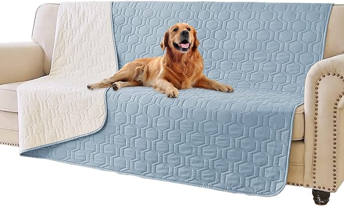 Waterproof and Anti-Slip Dog Bed Cover and Pet Blanket Sofa Pet Bed Mat ,car Incontinence Mattress Protectors Furniture Couch Cover for Most Cats Dogs, Pets(52x82-Stoneblue)