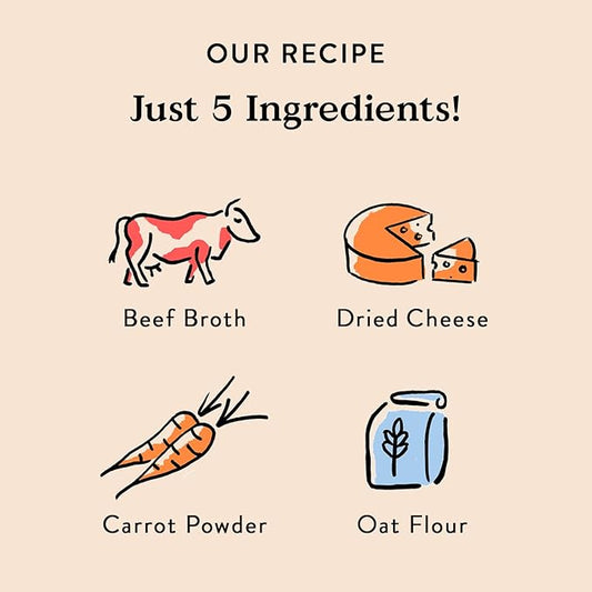 Bocce's Bakery Beef & Cheese Dog Food Toppers – All-Natural, Wheat-Free Dog Food Topper Made with Real Ingredients, Baked in The USA, 8 oz