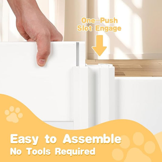 LotFun Whelping Box for Large Breed Dogs 48"x48"x18", PVC Puppy Playpen, Waterproof & Rustproof Whelping Pen, Puppy Whelping Supplies