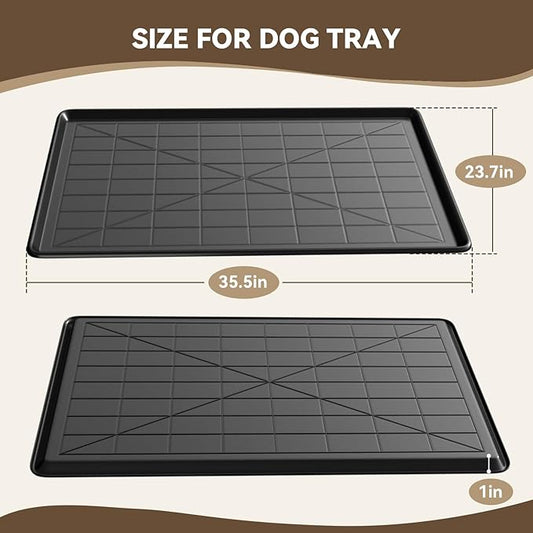 35.4" Dog Crate Tray Replacement fit for Metal Dog Crate Dog Cage Pans Plastic Tray