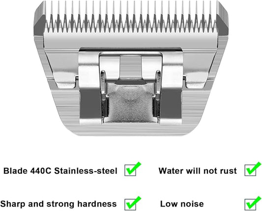 Pet Dog Grooming Detachable Wide Blades Kit,Compatible with Andis,Oster A5,Wahl KM10 Clippers,Cut Length 1/50"(0.5mm) to 1/4" (6.3mm),30W+10W+7FW+5FW