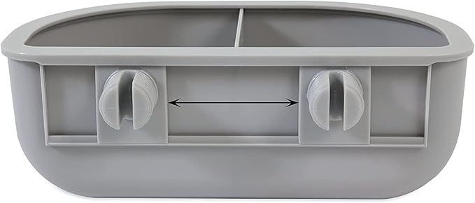 Petmate Vari Dog Kennel 32" and Petmate Double Diner Kennel Bowl, Gray, Small