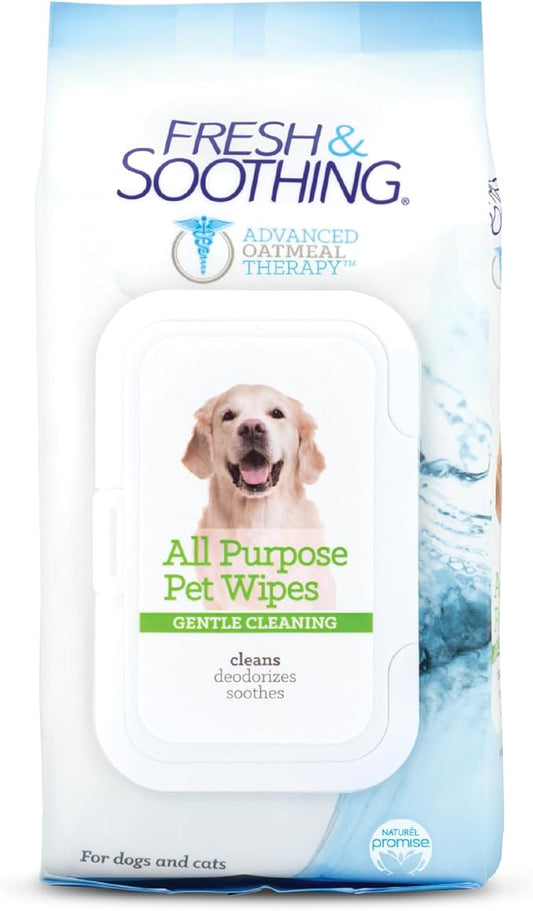 Naturel Promise Fresh & Soothing All Purpose Pet Wipes, 50ct