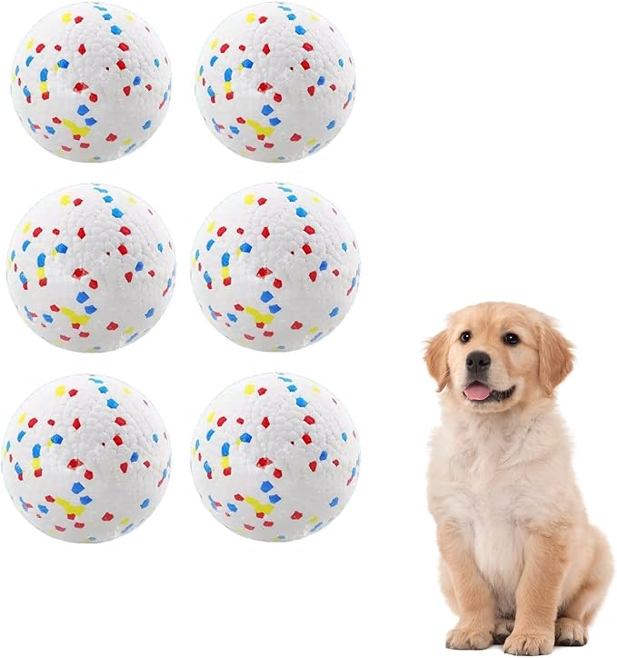 Dog Balls for Dogs:6 Pack 2.3 Inch Balls Compatible with Ball Launchers, for Puppy Dogs Medium Playing Exercise and Practice