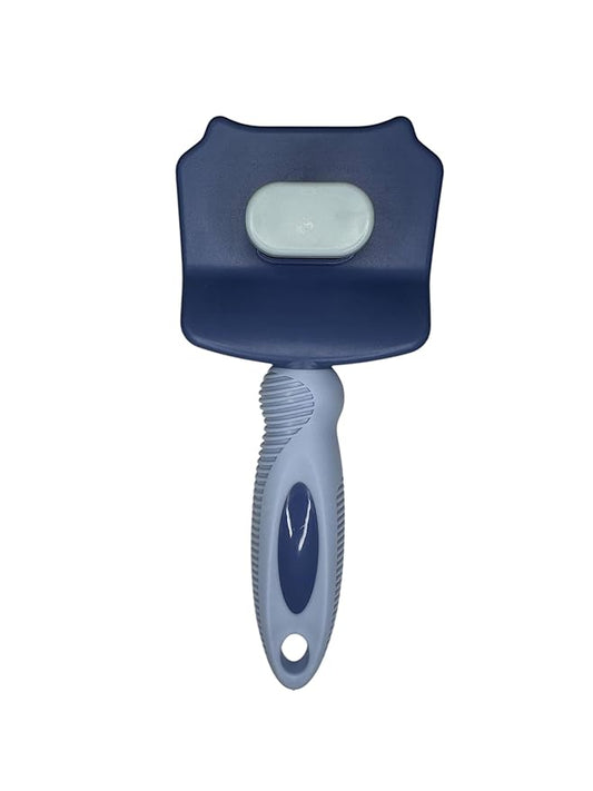 Pet Self Cleaning Slicker Brush, Skin Friendly Deshedding Grooming Tool for Shedding & Haired Pets, 3 Colors Available Pink, Blue and Purple (Blue)