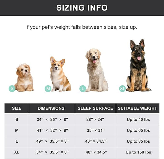 Cooling XL Elevated Dog Bed Cot for Extra Large Dogs, Outdoor Raised Dog Bed with Washable Breathable Mesh, Durable Pet Hammock with Non Slip Feet, Grey, 54 inches