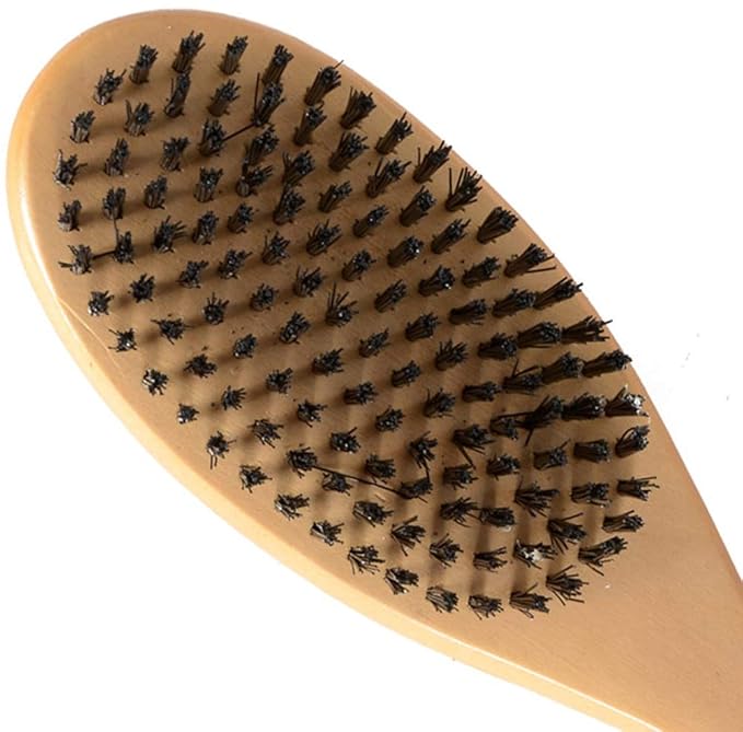 Combo Pin & Bristle Grooming Brush for Dogs and Pets with Durable Handle