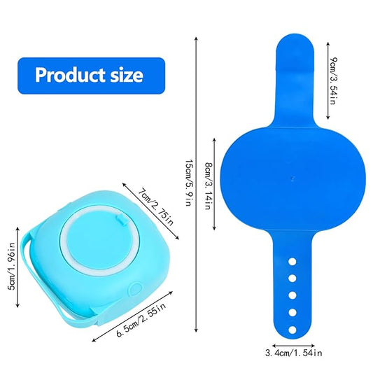 Dog Bath Set - Silicone Massage Brush, Shampoo Dispenser, and Scrubbers for Short & Long Hair Pet Grooming