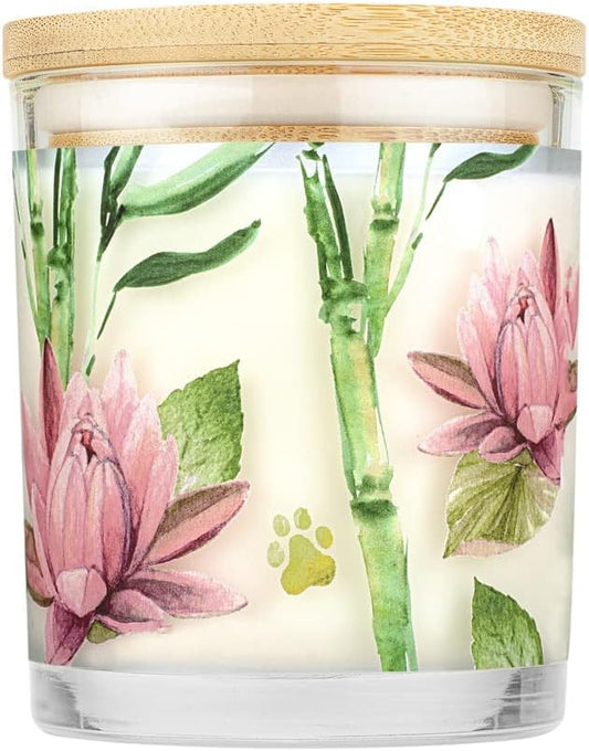 One Fur All Pet House Candle - 2 Pack, Plant-Based, Clean Burning, Long Lasting, Pet Odor, Bamboo Watermint