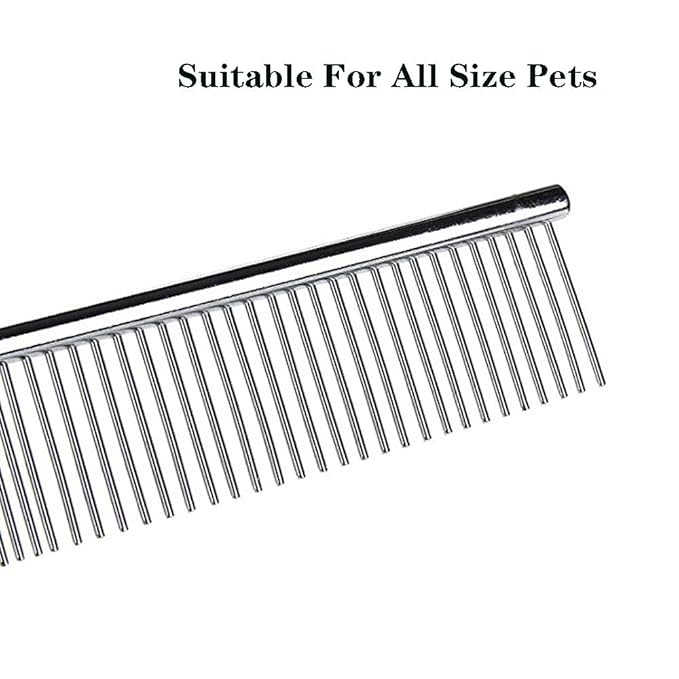 Fur Grooming Comb,Metal Comb Stainless Steel Dog Cat Neccessories
