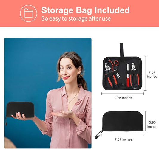 Dog Nail Clippers Trimmer Set, Quick Safety Guard to Avoid Over-Cutting, Stainless Steel Razor Sharp Blades, Sturdy Non-Slip Handles, Storage Case and Nail File, Professional Pet Grooming