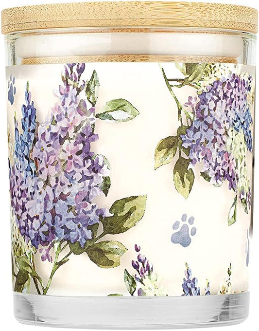 One Fur All Pet House Candle 2 Pack - Plant-Based/Soy - Long Lasting, Clean Burning Pet Odor Candle - Lilac Garden