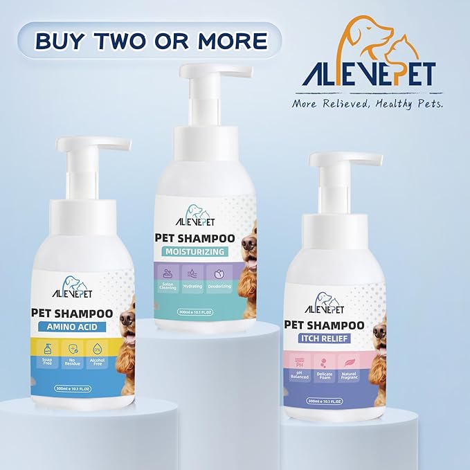 Dog Shampoo - Effective and Gentle Shampoo for Dogs and Cats with Natural Extracts- 300ml(10.1 FL.OZ)