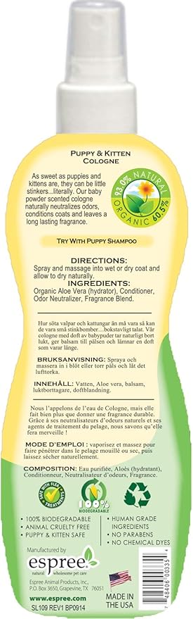 Espree Puppy & Kitten Cologne, 4 oz