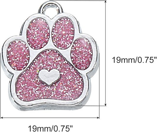 MECCANIXITY Cat Dog Paw Charm Footprint Paw Print Charm Alloy Enamel Pendants for DIY Jewelry Making, Earrings Necklaces Bracelets, Crafts