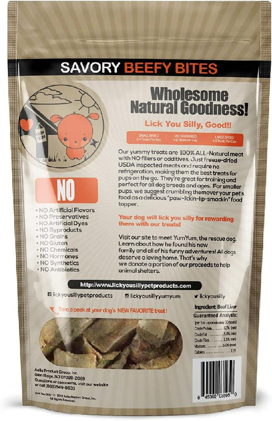 Grain-Free, All-Natural Freeze-Dried Beef Liver Dog Treats - Made in The USA with Vital Essential Ingredients for Dogs, Including Puppy Training - 8 Ounce Treat Pouch