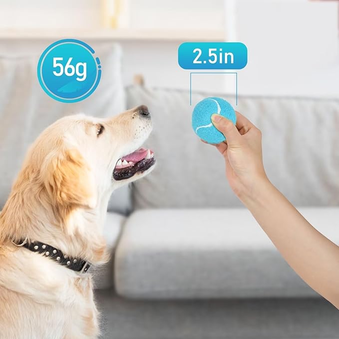 PrimePets Tennis Balls for Dogs, 2.5 Inch Squeaky Dog Toys, Interactive Pet Dog Toy Balls for Medium, Large Dogs, Squeaky Tennis Balls for Dogs