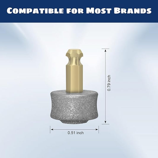 Dog Nail Grinder Replacement Heads for Pets - Efficient and Safe Diamond Nail Drill Bits - Replaceable Rotary Head Compatible with Most Brands Dog Nail Trimmers Grinding Wheel Tips (1 Pack)