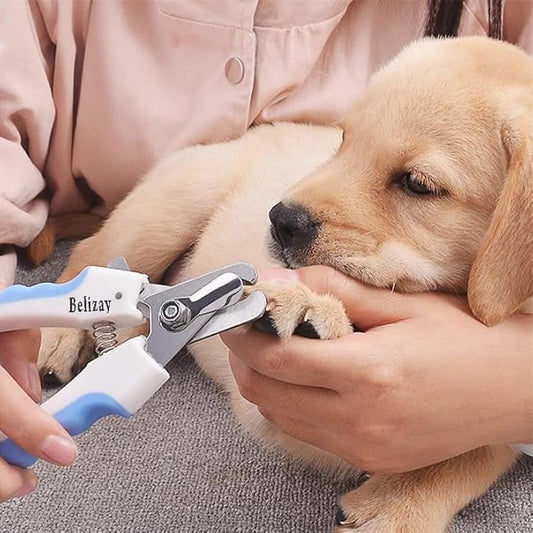 Belizay Dog & Cat Professional Pets Nail Clippers and Trimmers with Poop Bag Rolls Set, Cat and Dog Nail Clippers for Small Dogs with Safety Guard to Avoid Over Cutting. Small Size