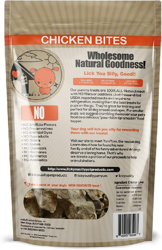 Grain-Free, All-Natural Freeze-Dried Chicken Liver Dog Treats - Made in The USA with Vital Essential Ingredients for Dogs, Including Puppy Training - 8 Ounce Treat Pouch