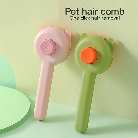 Premium Universal Pet Grooming Brush with Stainless Steel Pins Ideal for All Breeds Long Short Haired Cat and Dog,Ergonomic All-in-One Reduces Tanglesand PromotesHealthy Coat with Gentle (Pink)
