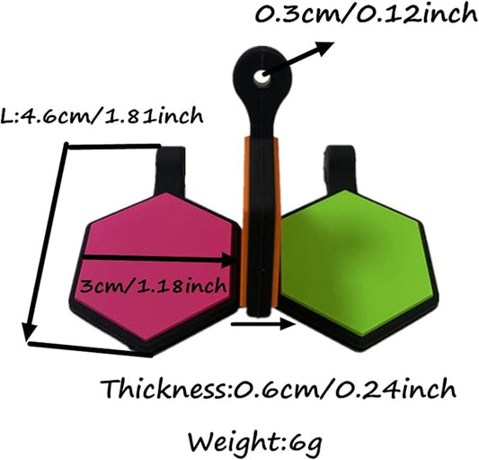 6 Pack Newest Hexagon Silent Pet Tags Modifiable Dog Tag,Multiple Emergency Contact,Lightweight, No Jinging, Collar Accessories,Cat ID Tag