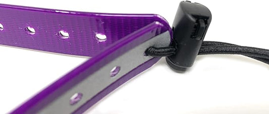 Replacement GPS eCollar with Adjustable Bungee, Multi-Hole Design, and Secure Toggle Closure for Small Dogs (Reflective Purple, Small Neck)