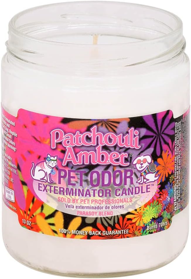 Amber Patchouli Pet Odor Exterminator 13 Ounce Jar Candle (Amber Patchouli, 1)