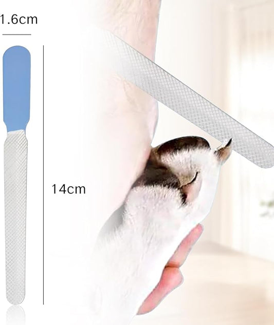 NIIIYTYB 3Pcs Dog Nail File Professional Metal Emery Boards for Dogs Cats Nail Grooming Tool for Smoothing Rough Edges Pet Filer for Large Small Breeds Puppies Toenails Safe Effective (Grey)