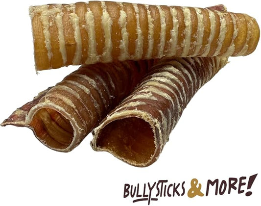 BULLYSTICKS & MORE 6 Inch Beef Trachea (6 Inch - 6 Pack) | Beef Trachea for Dogs | 100% Grass Fed Beef | Dog Parents Choice Beef Trachea Dog Chews | Long Lasting Beef Trachea Dog Treats