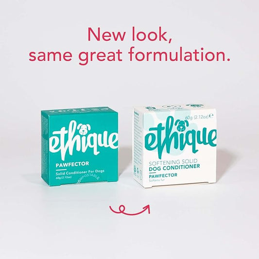 Ethique Pawfector Softening Solid Dog Conditioner for Dogs - Sulfate-Free, Plastic-Free, Vegan, Cruelty-Free, Eco-Friendly, 2.12 oz (Pack of 1)