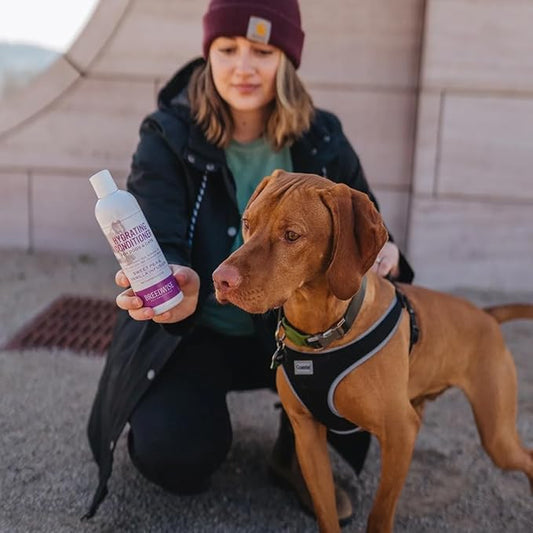 Dog Conditioner, Sweet Pea Vanilla Fragrance, Gentle Dog Bath Supplies for Soft and Shiny Coat, Ideal for All Breeds and Skin Types, 12oz