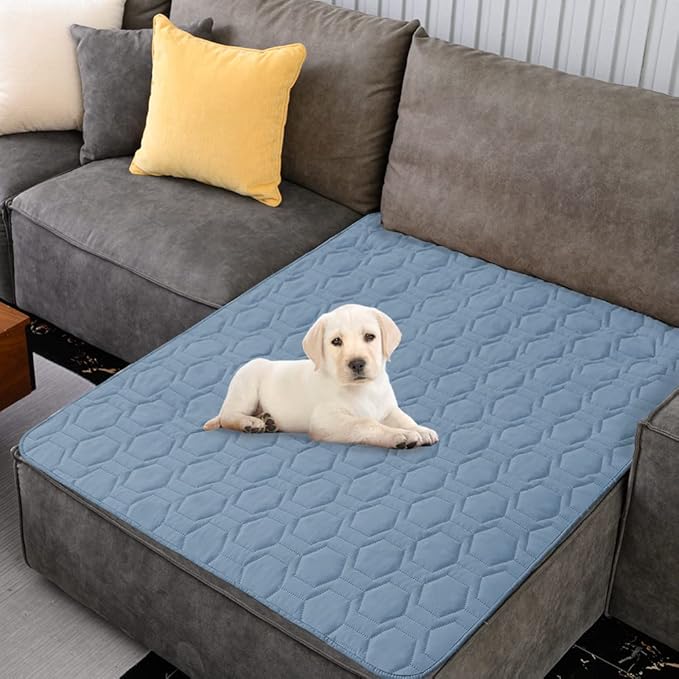 Waterproof and Anti-Slip Dog Bed Cover and Pet Blanket Sofa Pet Bed Mat car Incontinence Mattress Protectors Furniture Couch Cover for Most Cats Dogs, Pets(40x50-Stoneblue)