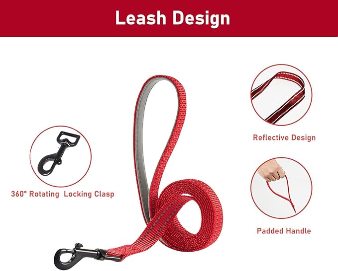 Christmas Dog Harness and Leash Set, No Pull Soft Mesh Puppy Harness for Small Medium Dogs, Cats - Step in Reflective Vest Harness for Walking, Training - Plush Red, XXS