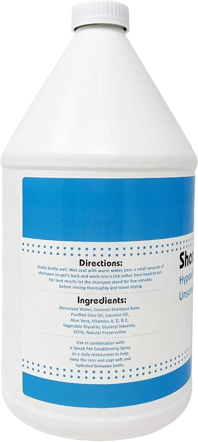 Natural Hypoallergenic Unscented Dog Shampoo Refill with Pump,1 Gallon