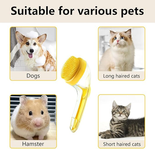 Pet Bath Brush, Dog Bath Brush, Cat Bath Brush, Dog Bath Supplies, Cat Grooming Supplies, Dog Grooming Supplies, Pet Shampoo Dispenses Designed Pet Brush, Pet Bath Massage Brush