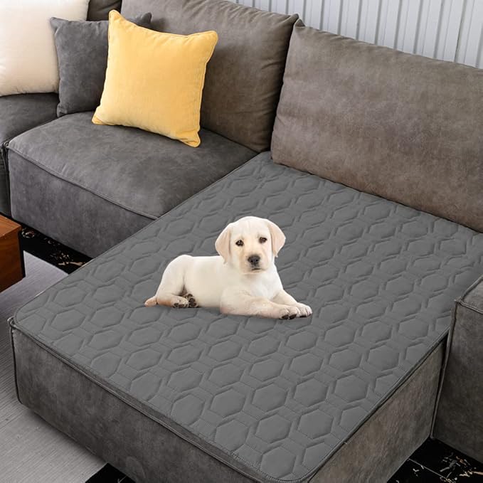 Waterproof and Non-Slip Dog Bed Cover and Pet Blanket Sofa Pet Bed Mat ,car Incontinence Mattress Protectors Furniture Couch Cover for Most Cats Dogs, Pets(82x102-Dark Grey)