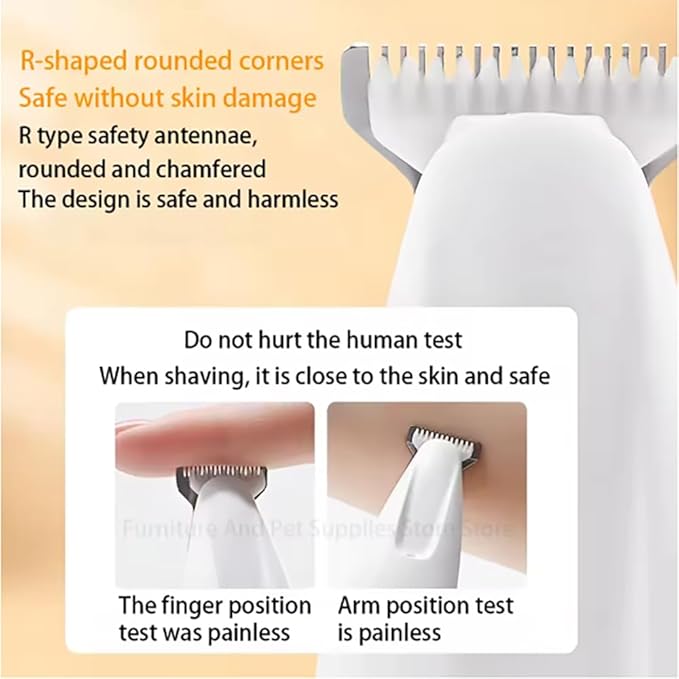 Dog Clipper Electric Paw Trimmer with LED Light - Waterproof, Rechargeable, Low Noise Pet Hair Shaver for Dogs and Cats(Equipped with Replacement blade2pcs) 
