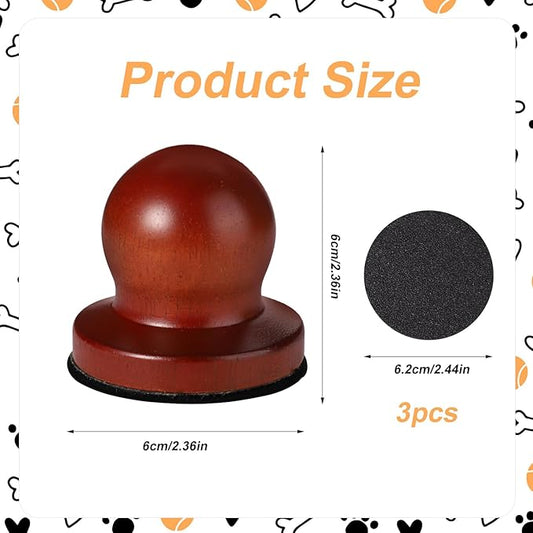 Dog Nail File, Pet Nail File Manual Dog Nail Grinder Easy Nail File Stress Free with Replaceable Sandpaper Wooden Dog Scratch Board Trimmer Kit for Pets Cats