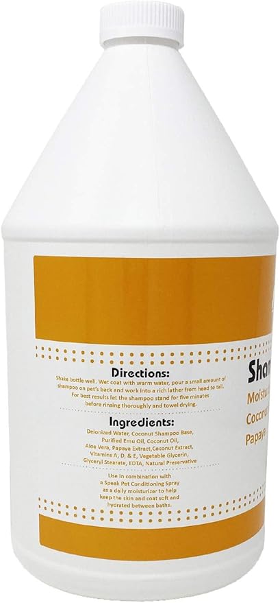 Natural Dog Shampoo with Pump, Moisturizing Coconut Papaya, 1 Gallon