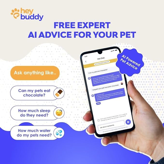 HeyBuddy® Slide Series - QR Code Smart Pet Tags for Dogs & Cats, Personalized Pet Tag Stores Multiple Information, Includes Passive Location Tracking, Real-Time Notification & Community Alerts