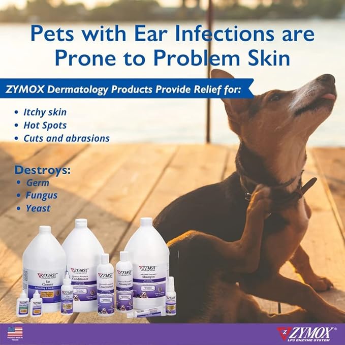 ZYMOX Advanced Enzymatic Leave-On Conditioner, 12oz. – for Pets & Animals of All Ages: Conditions, Detangles, Soothes, & Moisturizers Skin & Coat