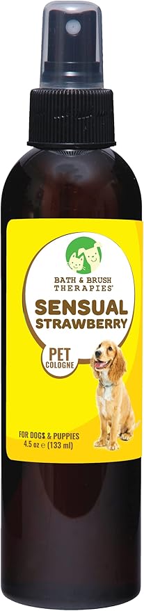 Sensual Strawberry Dog Cologne 4.5 oz. | Pet Perfume Long-Lasting Spray, Fruity Scent
