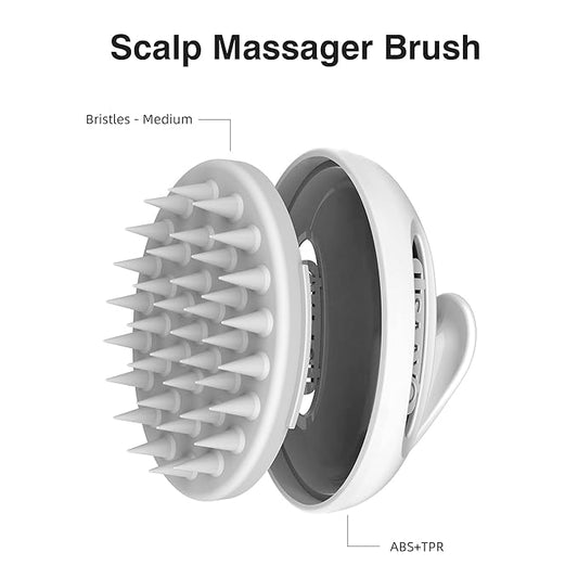 Pet Grooming Brush for Long & Short Hair Dogs Cats,Multi-Purpose Silicone Massage & Bath Brush for Pets,Promotes Shiny Coats,White