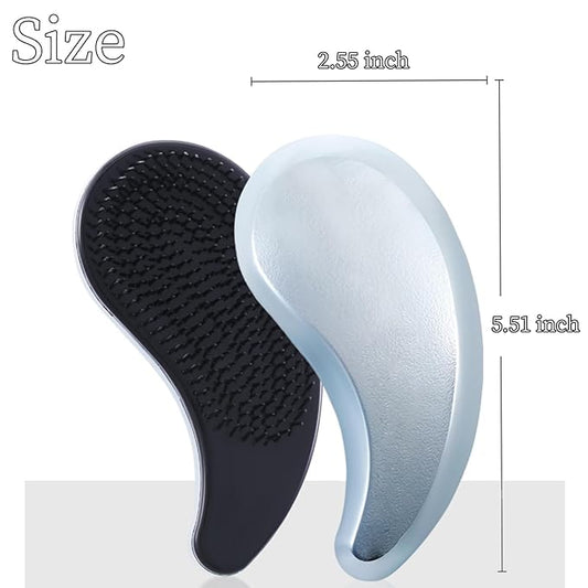 Small Dog Brush- Grooming Tool for Teddy, Yorkies, Maltese, Shih Tzu, Chihuahua - Puppy Hair Brush (Electroplating Blue)