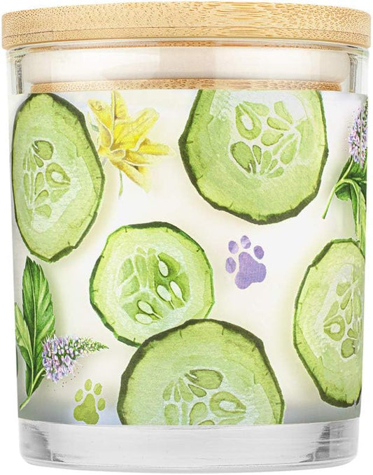 Pet House 9 oz Cucumber Mint Scented Pet Odor Candle, Clean Burning, Long Lasting, Plant Based Spring, Summer Scented Soy Candle, 60 Hour Burn Time