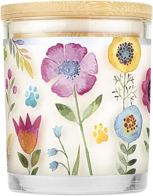 Pet House 9 oz Wildflowers Scented Pet Odor Candle, Clean Burning, Long Lasting, Plant Based Spring, Summer Scented Soy Candle, 60 Hour Burn Time