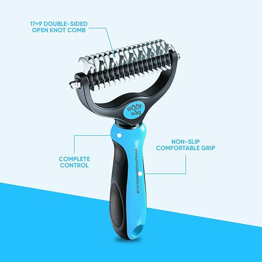 YNR Pet Cat Dog Horses Hair Fur Shedding Trimmer Grooming Dematting Rake Deshedding Comb Brush Tool Kit