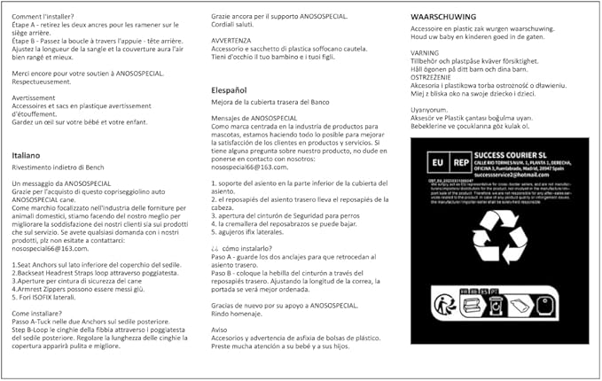 Dog Car Seat Cover for Back Seat Cover for Kids, Waterproof X Large Rear Seat Protector for Pet Auto SUV Truck (XL, Black)